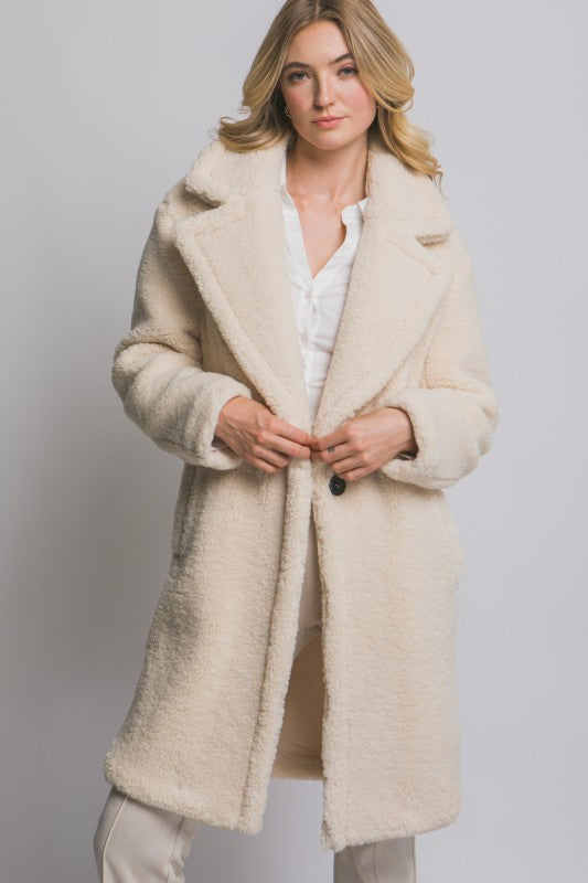 THE BEARY COSY OVERSIZED JACKET - CAMEL