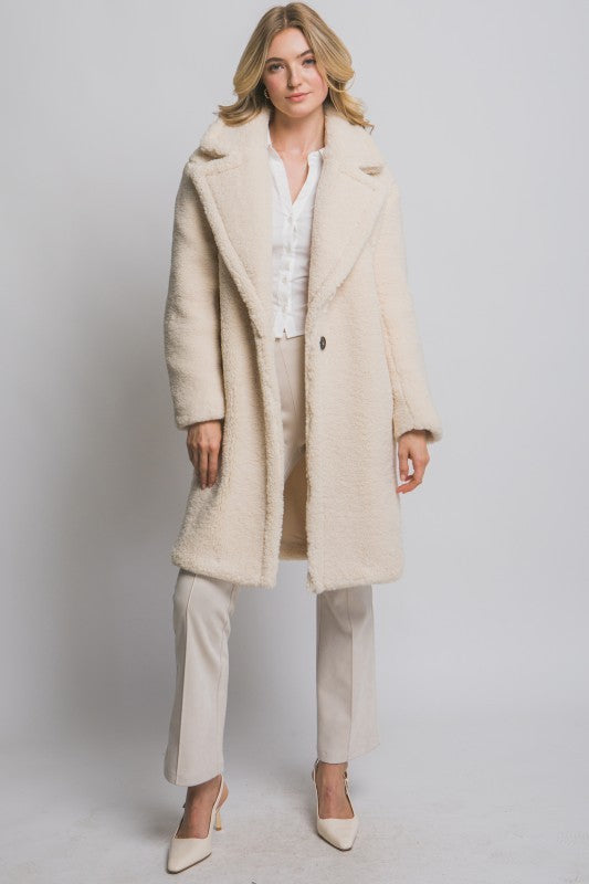 THE BEARY COSY OVERSIZED JACKET - CAMEL