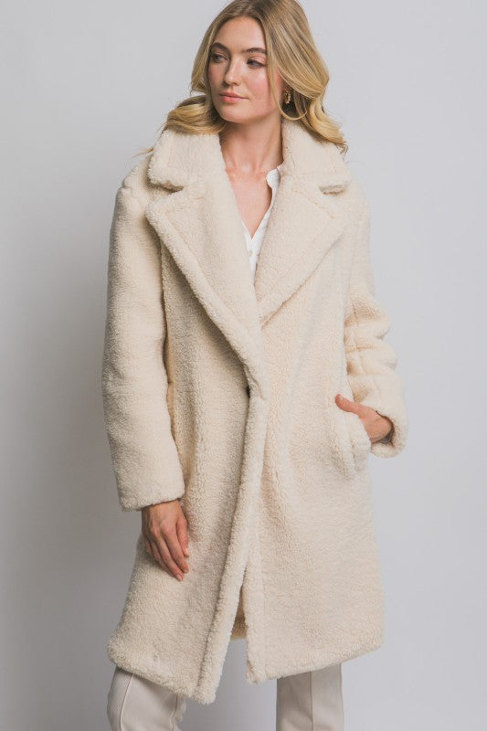 THE BEARY COSY OVERSIZED JACKET - CAMEL