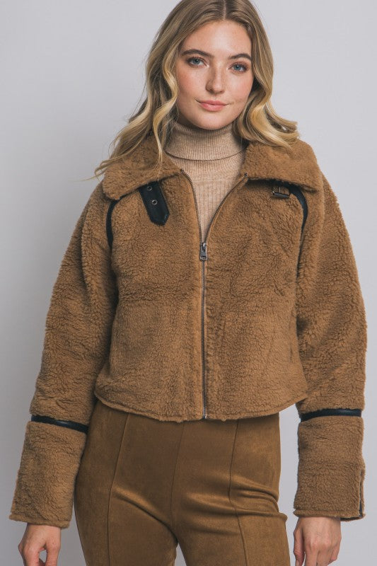 THE HANG IT UP FUZZY JACKET - BLACK