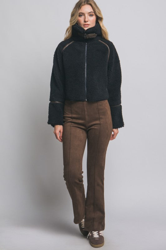 THE HANG IT UP FUZZY JACKET - BLACK