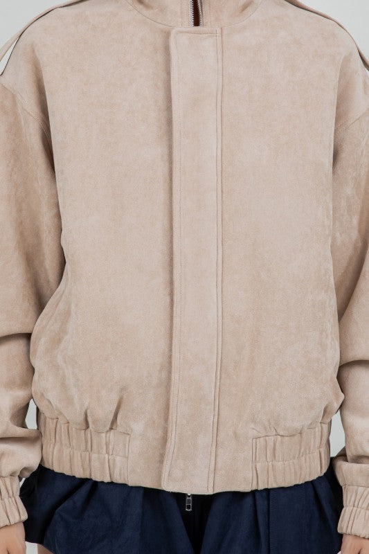 THE FUTURE SUEDETTE BOMBER JACKET
