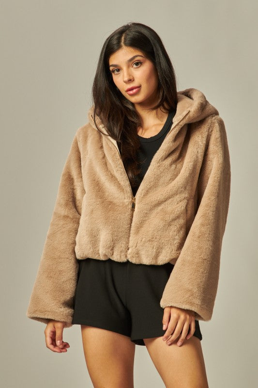 THE SNUGGLE UP FAUX FUR JACKET