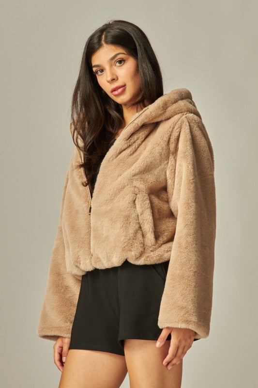 THE SNUGGLE UP FAUX FUR JACKET