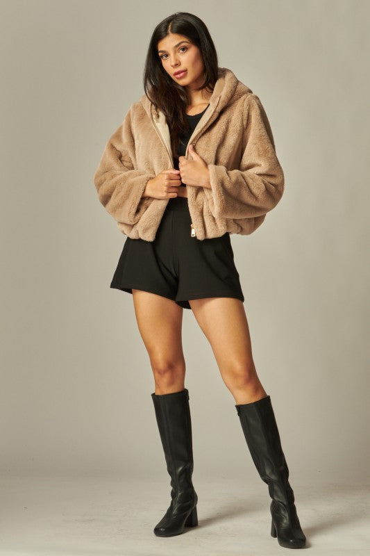 THE SNUGGLE UP FAUX FUR JACKET