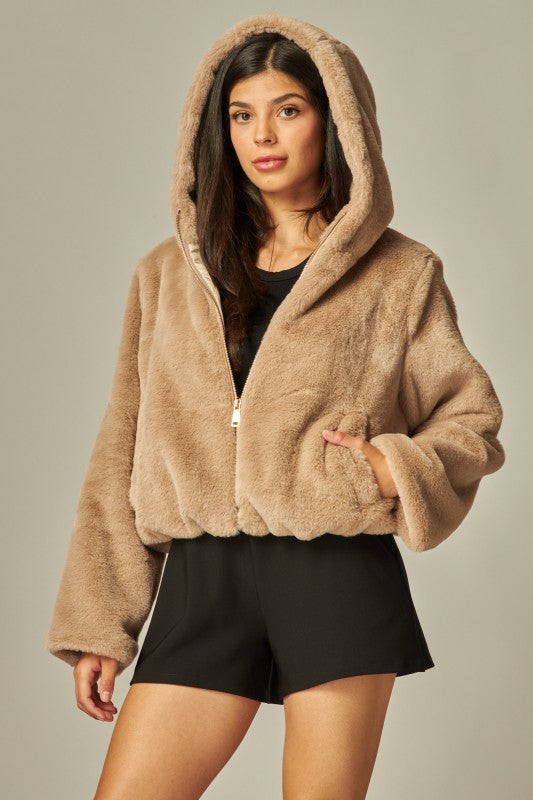THE SNUGGLE UP FAUX FUR JACKET