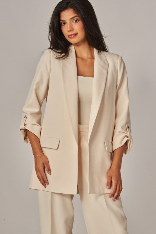 THE CHANGE IT CREPE BLAZER - IVORY