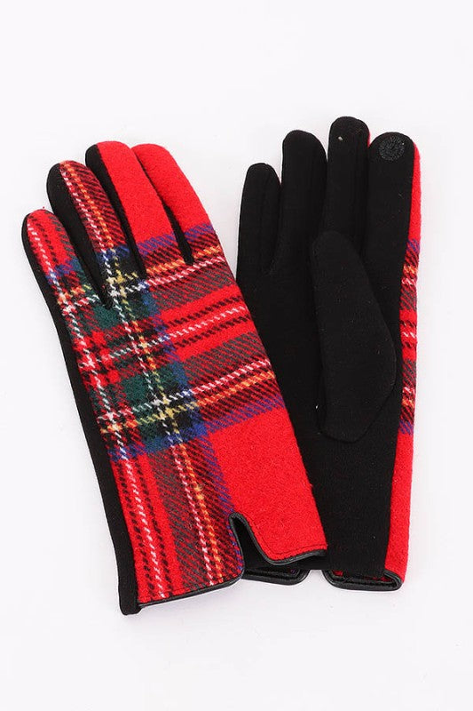 THE WINTER CHEER PLAID GLOVES