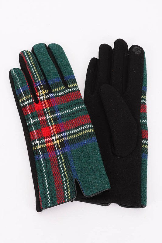 THE WINTER CHEER PLAID GLOVES