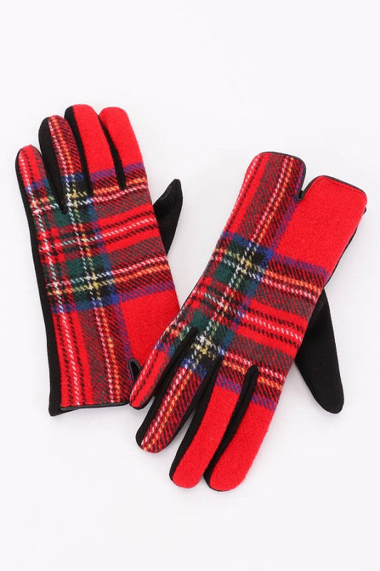 THE WINTER CHEER PLAID GLOVES
