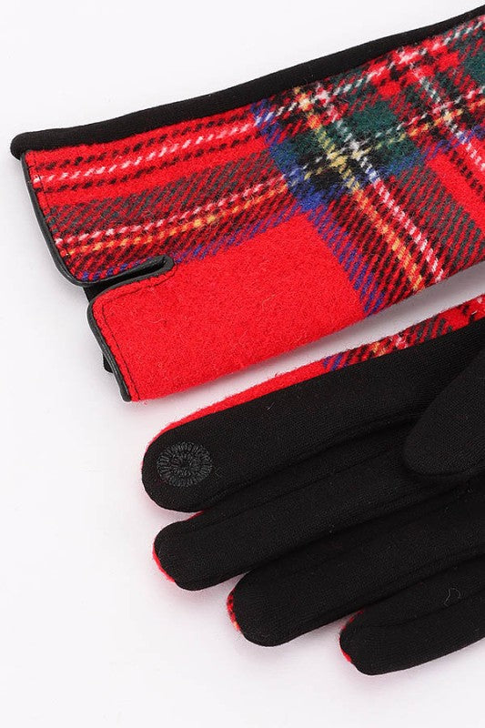 THE WINTER CHEER PLAID GLOVES