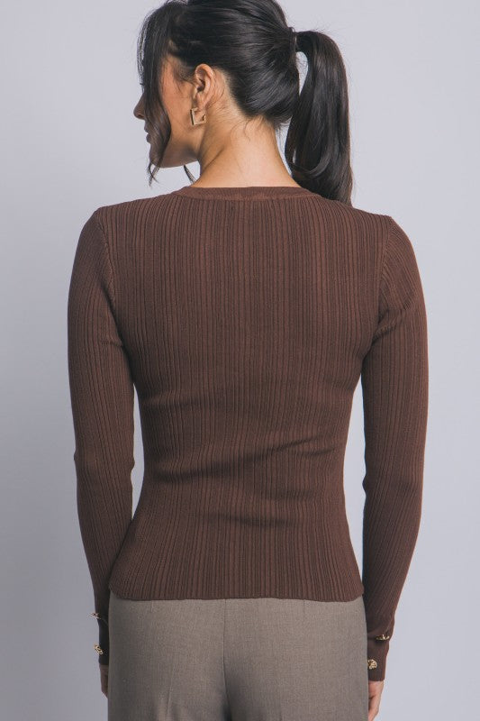 THE LOOK GOLD BUTTON BASIC - BLACK