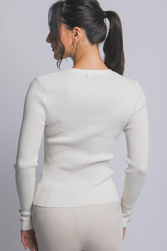 THE LOOK GOLD BUTTON BASIC - BLACK