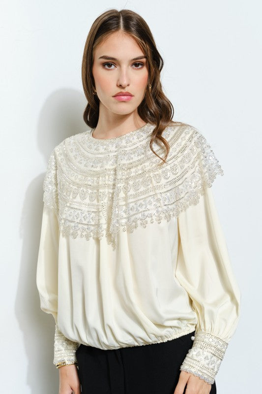 THE EFFORTLESS BEADED TOP