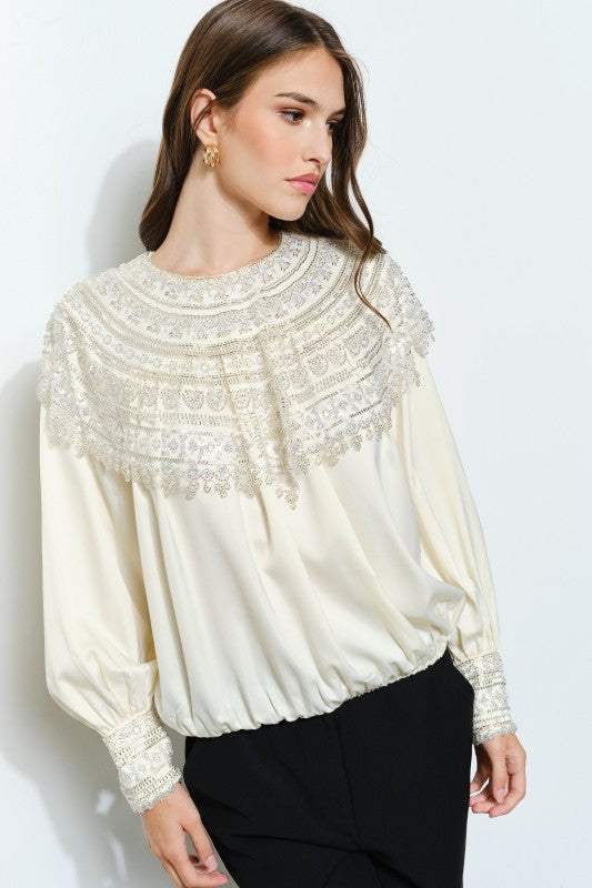 THE EFFORTLESS BEADED TOP