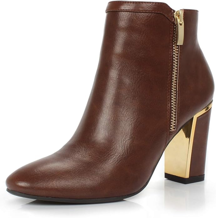 THE FINE DETAILS HEELED BOOTIE - CHOCOLATE BROWN