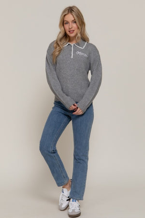 THE MERCI POLO KNIT - BLACK