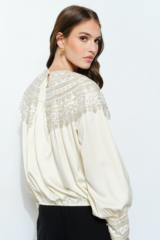 THE EFFORTLESS BEADED TOP