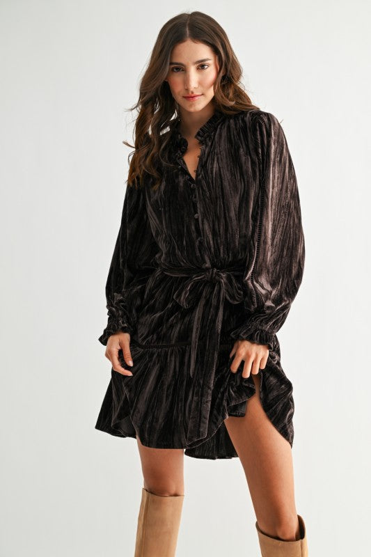 THE THOUGHTS VELVET DRESS