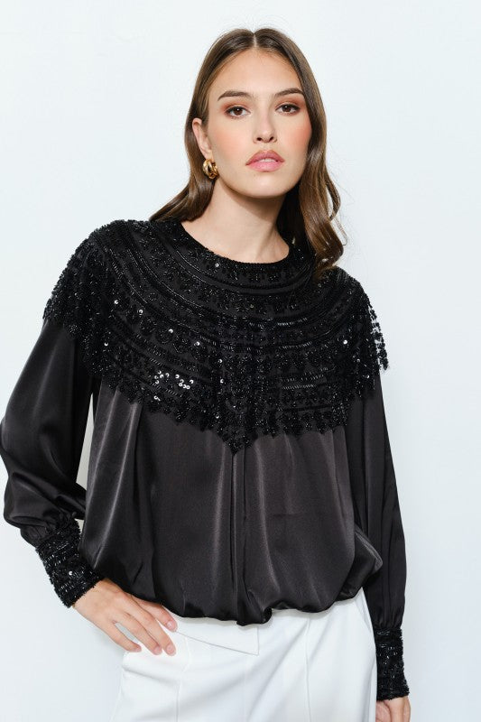 THE EFFORTLESS BEADED TOP