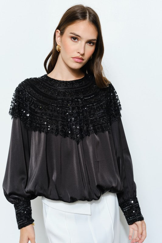THE EFFORTLESS BEADED TOP