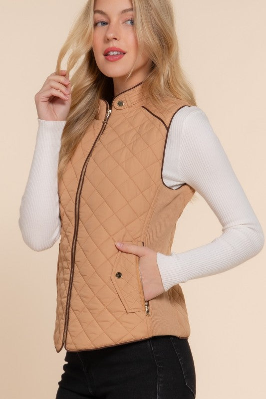 THE EQUICHIC VEST - CARAMEL