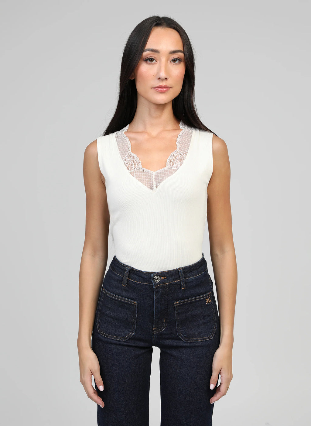 THE ESSENTIAL EDIT LACE TANK