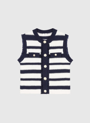 THE PORTER DETAIL KNIT - FRENCH STRIPE