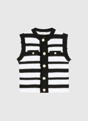 THE PORTER DETAIL KNIT - FRENCH STRIPE