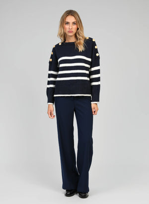 THE TRICOT GOLD BUTTON KNIT