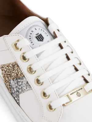 THE FAIRFAX & FAVOR ALEXANDRA SNEAKER - GOLD & SILVER GLITTER