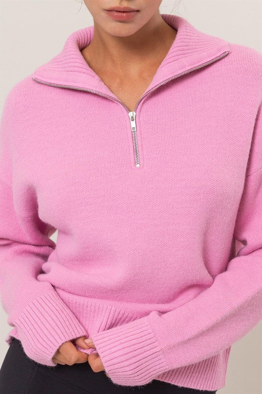 THE DELIVERY HALF ZIP KNIT