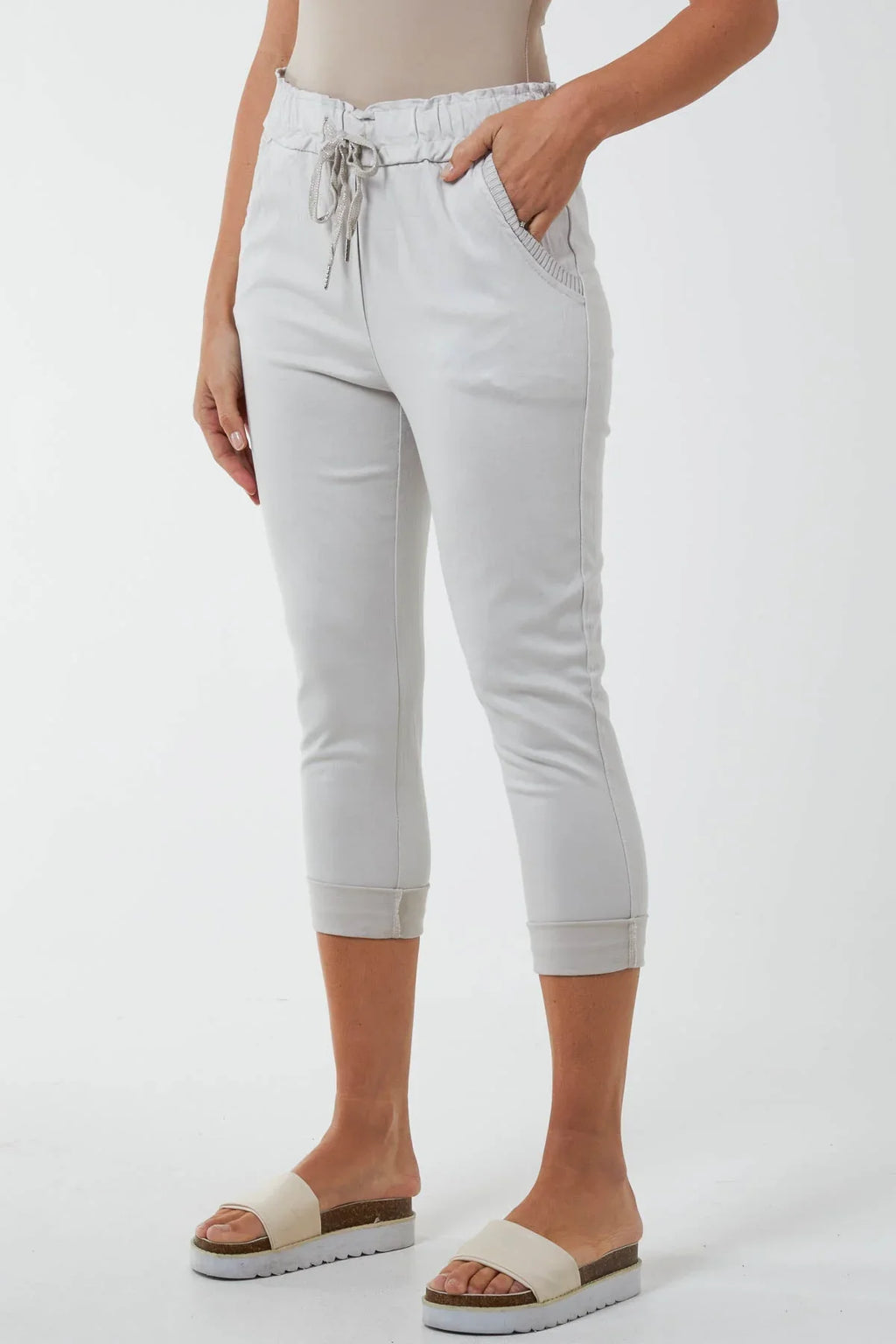 THE MADE IN ITALY CLASSIC PLAIN PANTS - STONE