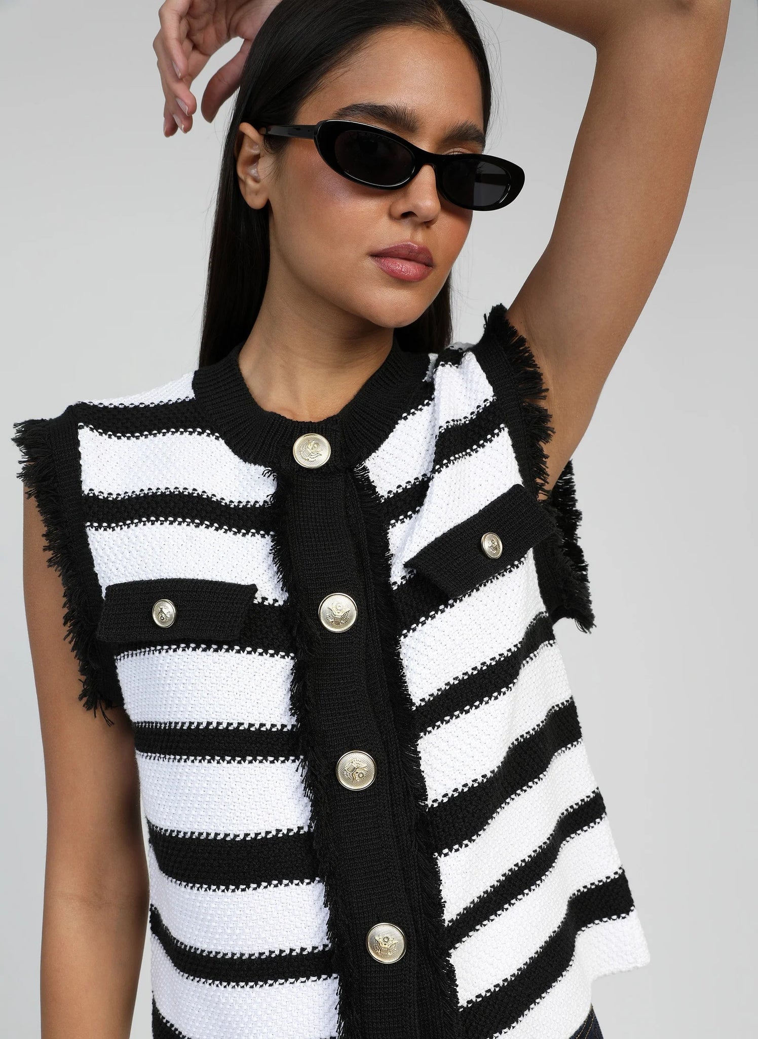 THE PORTER DETAIL KNIT - FRENCH STRIPE