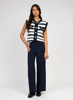 THE PORTER DETAIL KNIT - FRENCH STRIPE