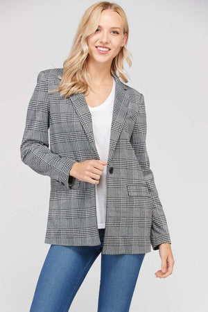 THE EDITION MONOCHROME PLAID JACKET