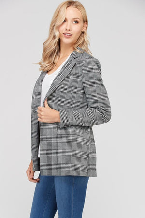 THE EDITION MONOCHROME PLAID JACKET