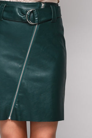 THE OCTAVIA LEATHER LOOK SKIRT