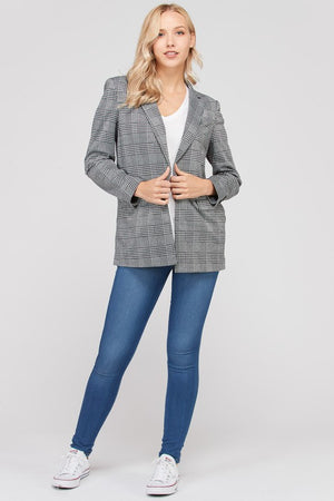 THE EDITION MONOCHROME PLAID JACKET