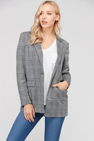 THE EDITION MONOCHROME PLAID JACKET