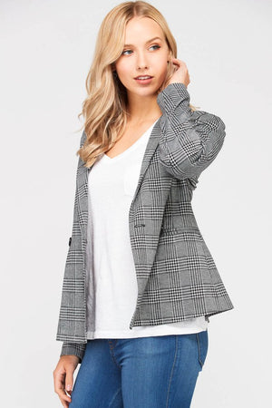 THE EDITION MONOCHROME PLAID JACKET