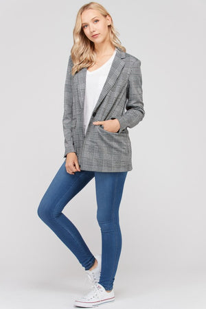 THE EDITION MONOCHROME PLAID JACKET