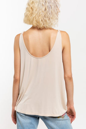 THE TWIST ME TANK - ALMOND