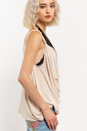 THE TWIST ME TANK - ALMOND