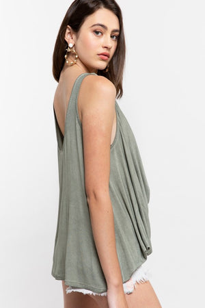 THE TWIST ME TANK - ALMOND