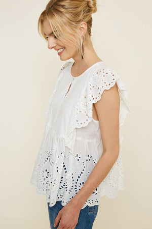 THE TIDEPOOL EYELET TOP