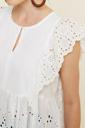 THE TIDEPOOL EYELET TOP