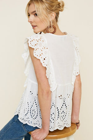 THE TIDEPOOL EYELET TOP