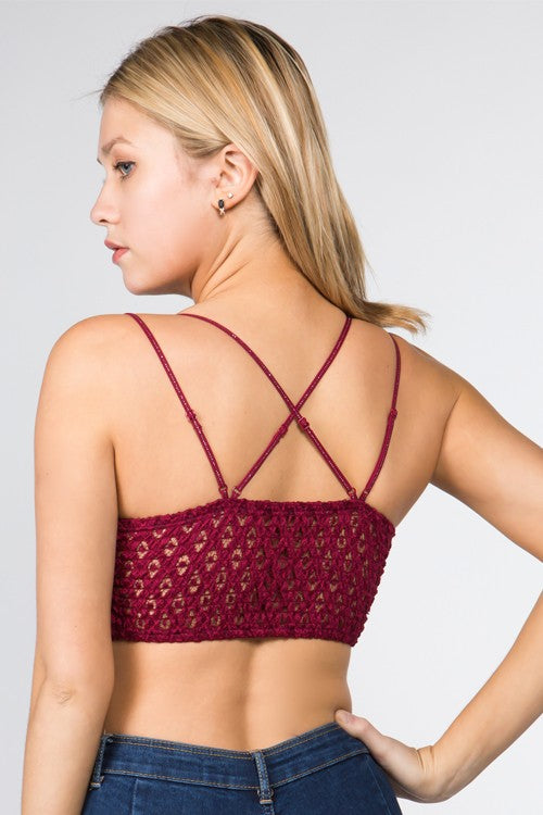 THE ESSENTIAL LACE BRALETTE - CORAL