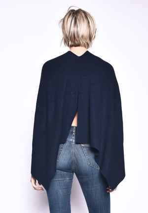 THE ESSENTIAL CASHMERE WRAP PONCHO - OFF-WHITE